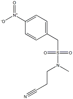 N-(2-cyanoethyl)-N-methyl(4-nitrophenyl)methanesulfonamide Struktur