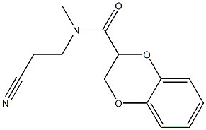 N-(2-cyanoethyl)-N-methyl-2,3-dihydro-1,4-benzodioxine-2-carboxamide 结构式