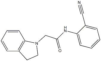 N-(2-cyanophenyl)-2-(2,3-dihydro-1H-indol-1-yl)acetamide Struktur