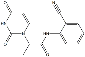 N-(2-cyanophenyl)-2-(2,4-dioxo-1,2,3,4-tetrahydropyrimidin-1-yl)propanamide Structure