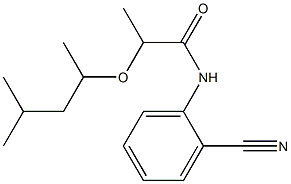 N-(2-cyanophenyl)-2-[(4-methylpentan-2-yl)oxy]propanamide 化学構造式