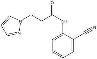 N-(2-cyanophenyl)-3-(1H-pyrazol-1-yl)propanamide,,结构式