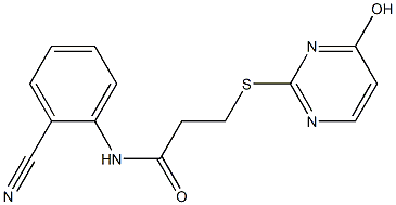 N-(2-cyanophenyl)-3-[(4-hydroxypyrimidin-2-yl)sulfanyl]propanamide Struktur