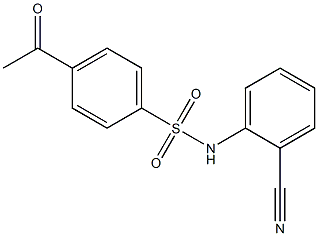 N-(2-cyanophenyl)-4-acetylbenzene-1-sulfonamide 结构式