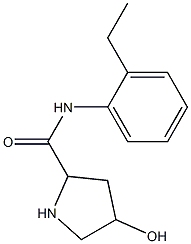 N-(2-ethylphenyl)-4-hydroxypyrrolidine-2-carboxamide 化学構造式