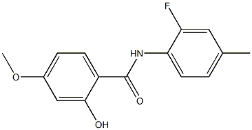 N-(2-fluoro-4-methylphenyl)-2-hydroxy-4-methoxybenzamide 化学構造式