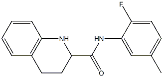 N-(2-fluoro-5-methylphenyl)-1,2,3,4-tetrahydroquinoline-2-carboxamide,,结构式