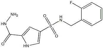 N-(2-fluorobenzyl)-5-(hydrazinocarbonyl)-1H-pyrrole-3-sulfonamide Structure
