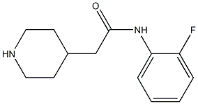 N-(2-fluorophenyl)-2-piperidin-4-ylacetamide Struktur