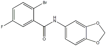 N-(2H-1,3-benzodioxol-5-yl)-2-bromo-5-fluorobenzamide Struktur