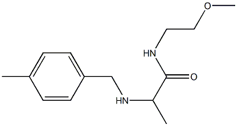 N-(2-methoxyethyl)-2-{[(4-methylphenyl)methyl]amino}propanamide Structure