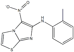 N-(2-methylphenyl)-5-nitroimidazo[2,1-b][1,3]thiazol-6-amine,,结构式