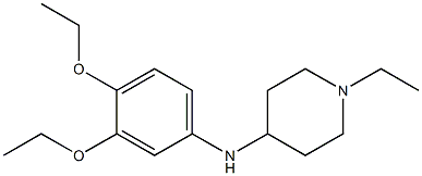 N-(3,4-diethoxyphenyl)-1-ethylpiperidin-4-amine Structure