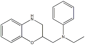 N-(3,4-dihydro-2H-1,4-benzoxazin-2-ylmethyl)-N-ethylaniline Structure