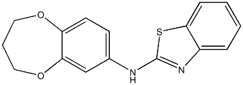 N-(3,4-dihydro-2H-1,5-benzodioxepin-7-yl)-1,3-benzothiazol-2-amine Struktur