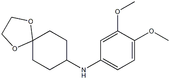 N-(3,4-dimethoxyphenyl)-1,4-dioxaspiro[4.5]decan-8-amine Structure