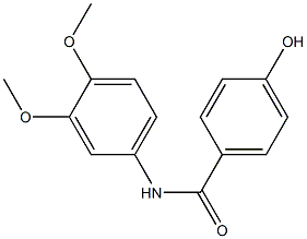 N-(3,4-dimethoxyphenyl)-4-hydroxybenzamide,,结构式