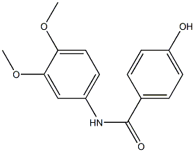 N-(3,4-dimethoxyphenyl)-4-hydroxybenzamide 化学構造式