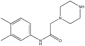 N-(3,4-dimethylphenyl)-2-(piperazin-1-yl)acetamide Structure
