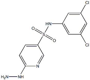 N-(3,5-dichlorophenyl)-6-hydrazinylpyridine-3-sulfonamide Structure