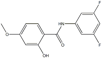 N-(3,5-difluorophenyl)-2-hydroxy-4-methoxybenzamide,,结构式