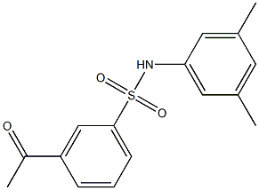 N-(3,5-dimethylphenyl)-3-acetylbenzene-1-sulfonamide Structure