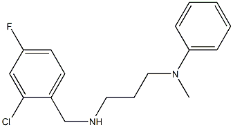 N-(3-{[(2-chloro-4-fluorophenyl)methyl]amino}propyl)-N-methylaniline Struktur