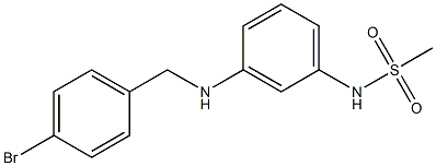 N-(3-{[(4-bromophenyl)methyl]amino}phenyl)methanesulfonamide,,结构式