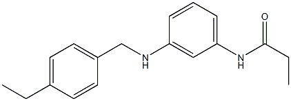N-(3-{[(4-ethylphenyl)methyl]amino}phenyl)propanamide,,结构式