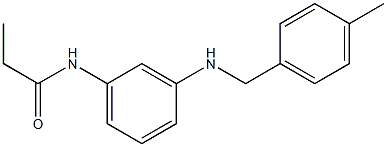 N-(3-{[(4-methylphenyl)methyl]amino}phenyl)propanamide Struktur