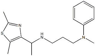 N-(3-{[1-(2,5-dimethyl-1,3-thiazol-4-yl)ethyl]amino}propyl)-N-methylaniline Structure