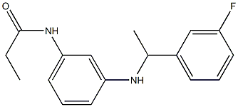 N-(3-{[1-(3-fluorophenyl)ethyl]amino}phenyl)propanamide Structure