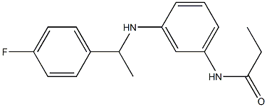 N-(3-{[1-(4-fluorophenyl)ethyl]amino}phenyl)propanamide 结构式