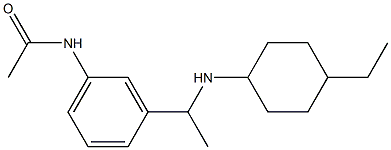 N-(3-{1-[(4-ethylcyclohexyl)amino]ethyl}phenyl)acetamide,,结构式