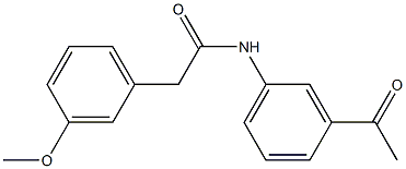 N-(3-acetylphenyl)-2-(3-methoxyphenyl)acetamide Struktur