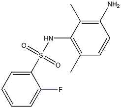 N-(3-amino-2,6-dimethylphenyl)-2-fluorobenzenesulfonamide Structure