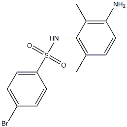 N-(3-amino-2,6-dimethylphenyl)-4-bromobenzene-1-sulfonamide Struktur