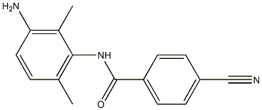 N-(3-amino-2,6-dimethylphenyl)-4-cyanobenzamide 结构式