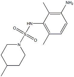 N-(3-amino-2,6-dimethylphenyl)-4-methylpiperidine-1-sulfonamide 结构式