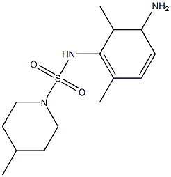 N-(3-amino-2,6-dimethylphenyl)-4-methylpiperidine-1-sulfonamide 化学構造式