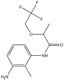 N-(3-amino-2-methylphenyl)-2-(2,2,2-trifluoroethoxy)propanamide Struktur