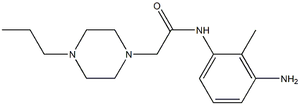 N-(3-amino-2-methylphenyl)-2-(4-propylpiperazin-1-yl)acetamide 化学構造式