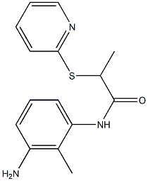 N-(3-amino-2-methylphenyl)-2-(pyridin-2-ylsulfanyl)propanamide 化学構造式