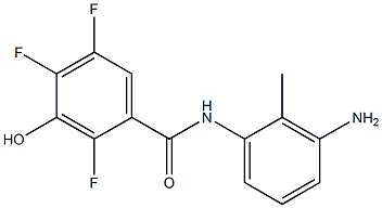 N-(3-amino-2-methylphenyl)-2,4,5-trifluoro-3-hydroxybenzamide 化学構造式