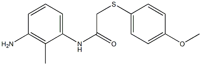 N-(3-amino-2-methylphenyl)-2-[(4-methoxyphenyl)sulfanyl]acetamide Struktur