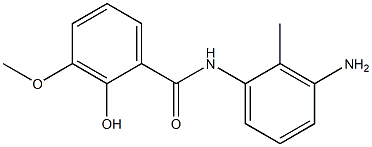 N-(3-amino-2-methylphenyl)-2-hydroxy-3-methoxybenzamide,,结构式
