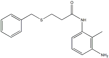 N-(3-amino-2-methylphenyl)-3-(benzylsulfanyl)propanamide Structure