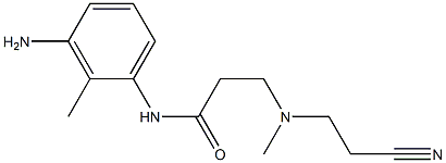 N-(3-amino-2-methylphenyl)-3-[(2-cyanoethyl)(methyl)amino]propanamide 化学構造式