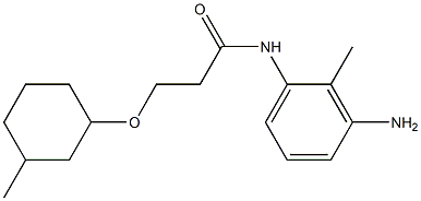 N-(3-amino-2-methylphenyl)-3-[(3-methylcyclohexyl)oxy]propanamide Struktur