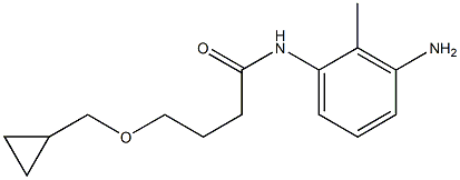 N-(3-amino-2-methylphenyl)-4-(cyclopropylmethoxy)butanamide Struktur